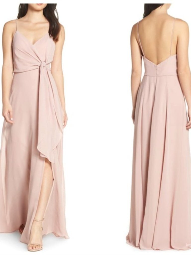 New Jenny Yoo Collection Amara Chiffon Sweetheart Bridesmaid Maxi Gown Dress